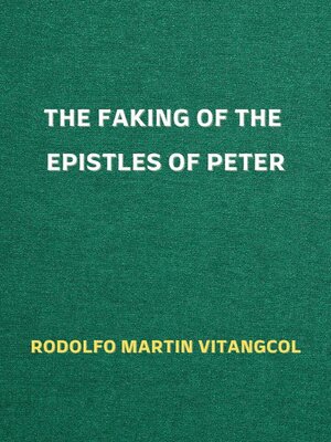 cover image of The Faking of the Epistles of Peter